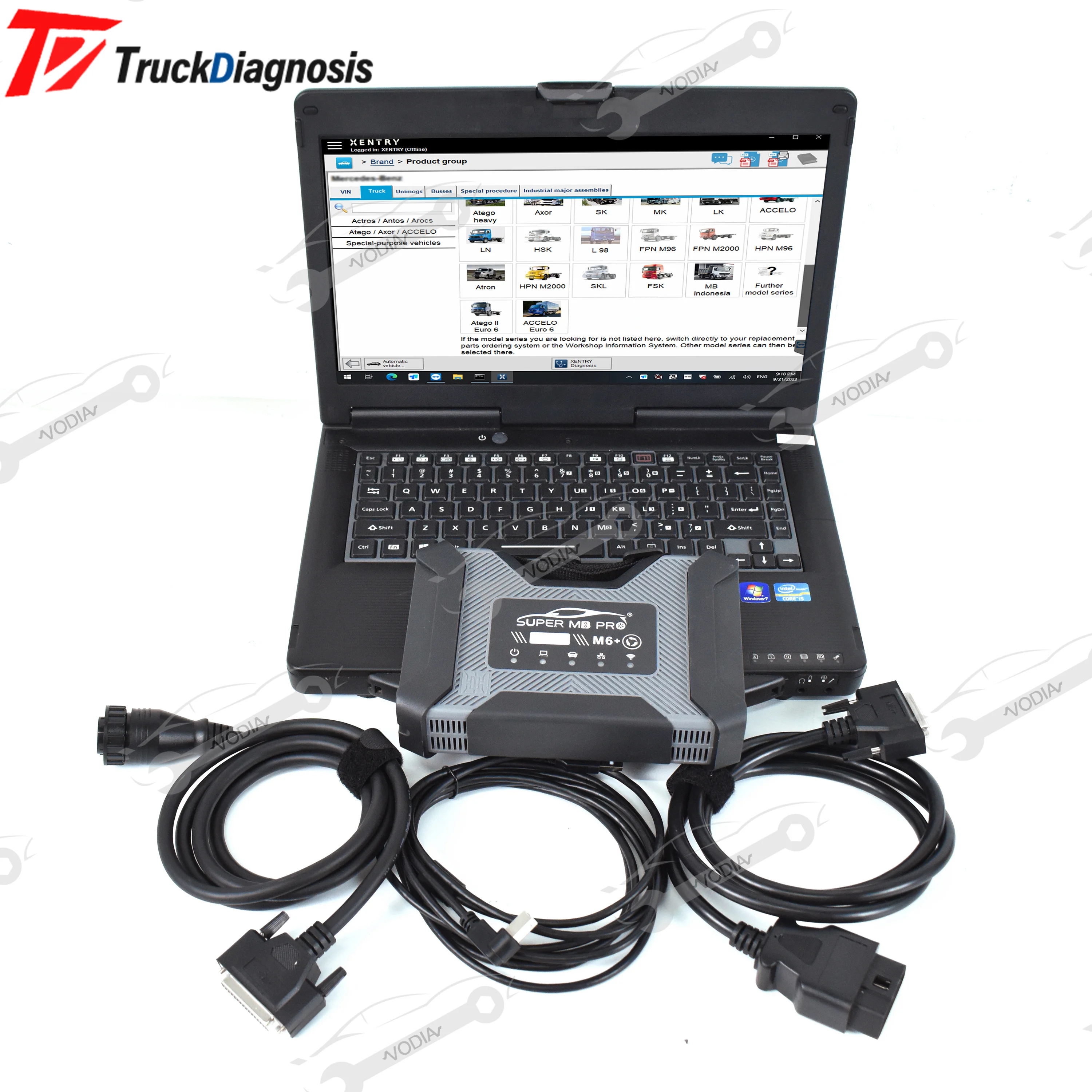 Super MB pro M6+PRO DOIP Diagnostic Tool for Benz Car & Truck MB STAR C6 Full System Diagnostic & Programming+cf53Laptop