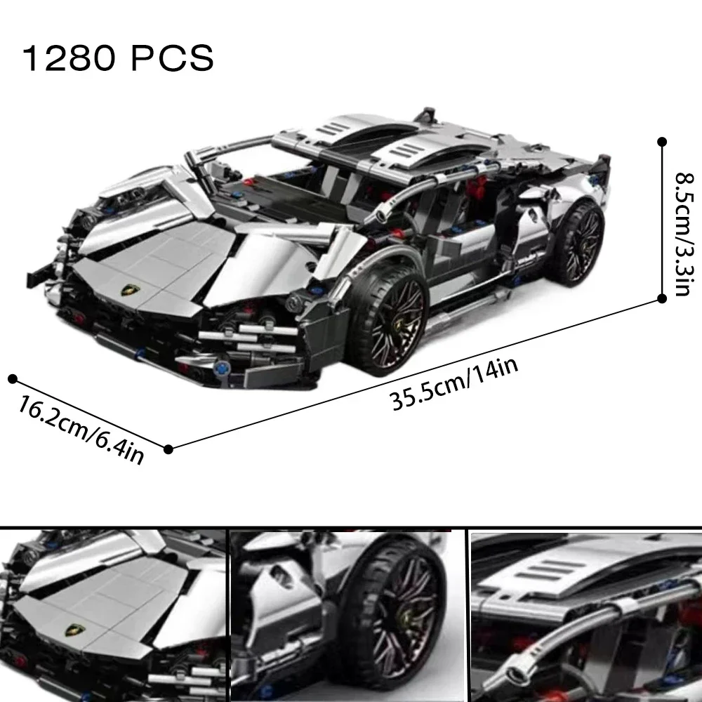 Technical 1:14 Racing Sport Car Model Building Blocks Bricks MOC City Vehicle Supercar Adult Toy For Boy Children Christmas Gift