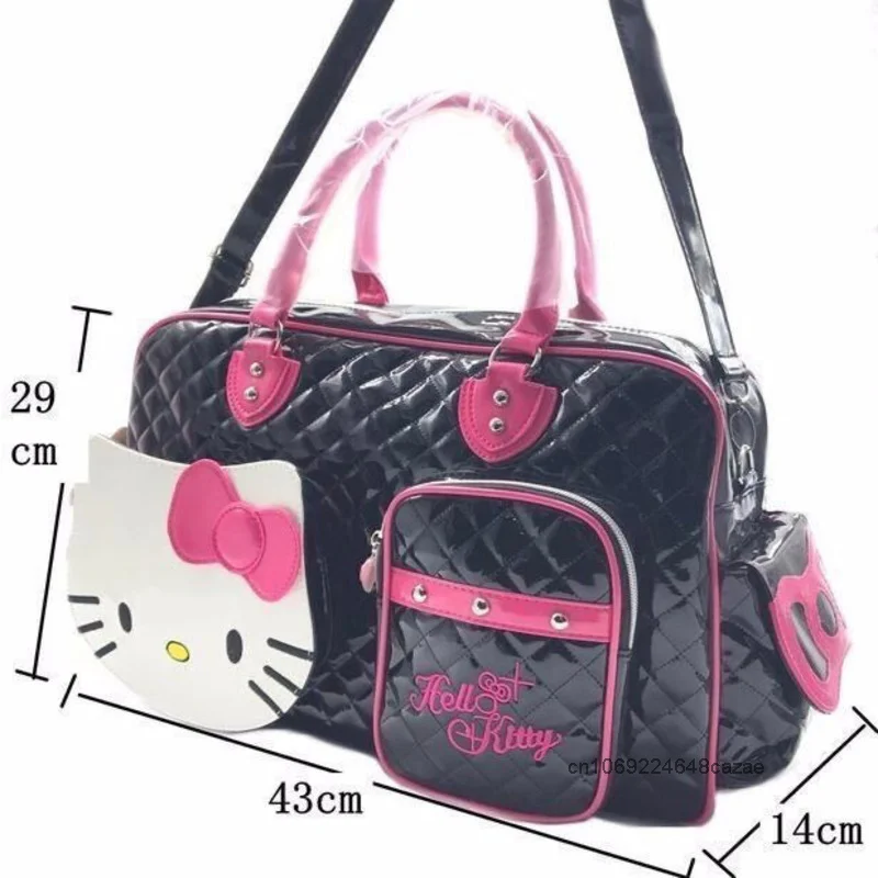 Sanrio Hello Kitty Cat Sweet Hot Girl Schoolbag New Fashion Japanese Style Travel Handbag Large Capacity Sweet Y2k Student Tote