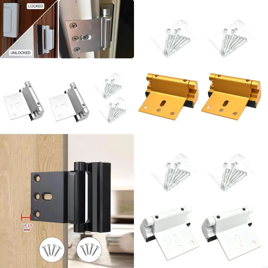  Childproof Security Door Lock Metal Reinforcement Inward Swing Door Security Defenders Security Lock Simple Installation