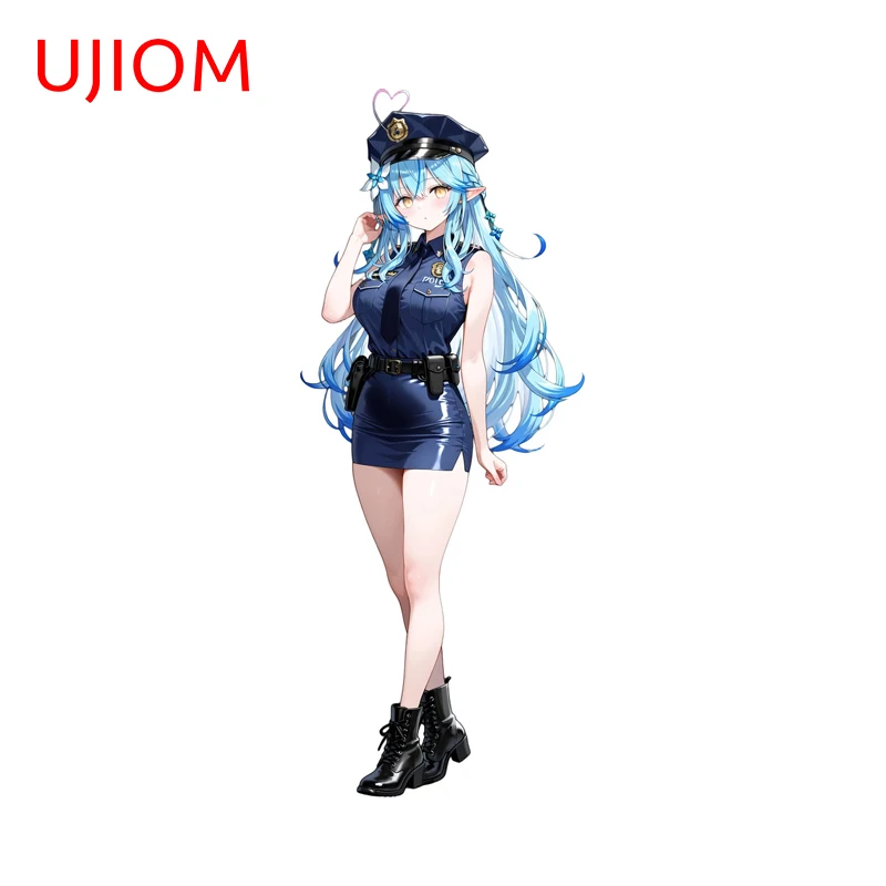 UJIOM Pretty Police Yukihana Lamy Wall Stickers Personal Cartoon Desk Trunk Mirror Decal Practical Vinyl House Accessories