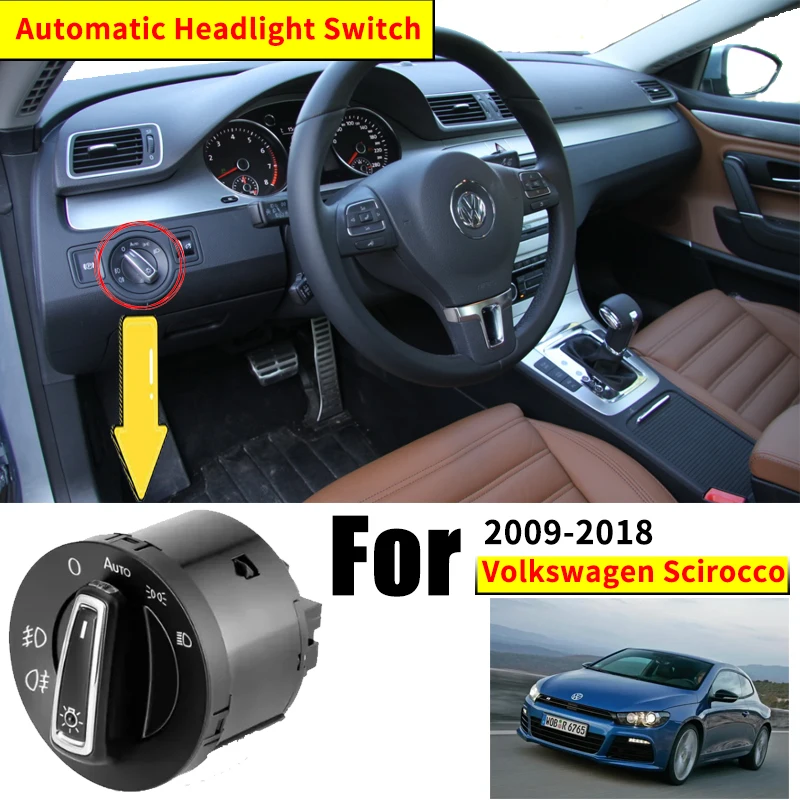 

For Volkswagen Scirocco MK3 2009~2018 2009 2015 New Automatic AUTO Switch Head Lamp Switch Light Sensor Refit Auto Light Upgrade