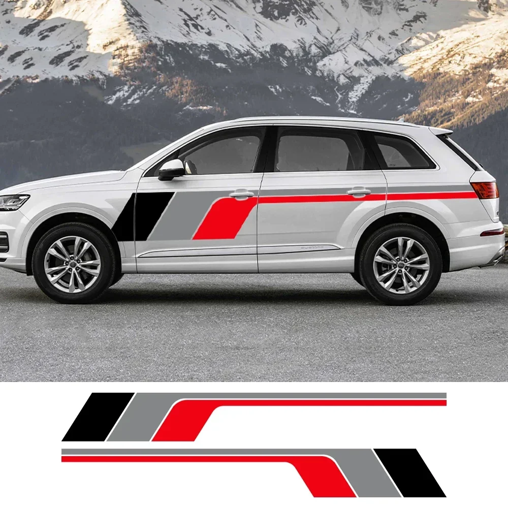 Car Graphic Side Body Sticker Trims Exterior Decals Tuning Accessories For Audi Q7 4M 4L Quattro S Line 2020 2007 2016 2017 2018