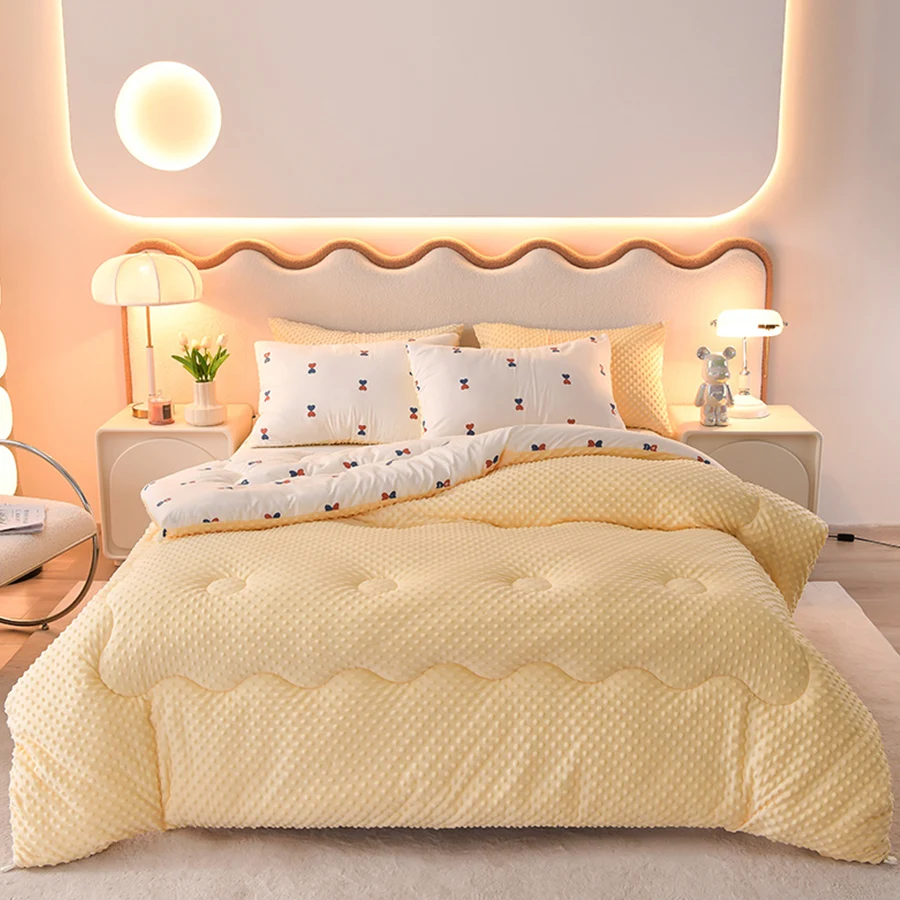 KDJEIKZ  Microfiber is thickened by 3D beanie velvet to protect the warm winter blanket by single double fall and winter