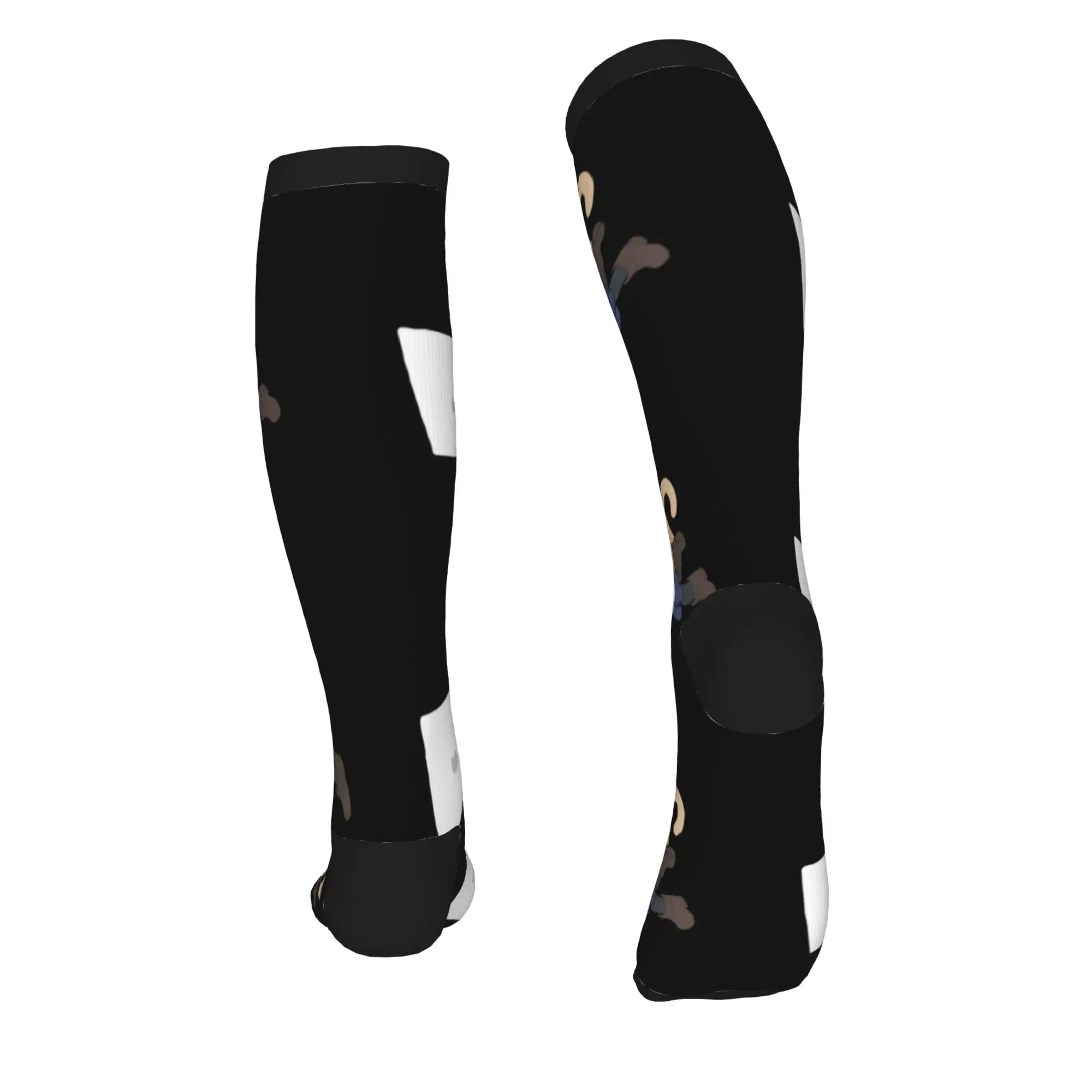 Neco Arc Cartoon Animated Cat Dress Socks for Men Women Warm Fashion Novelty  Sports Compression Socks view 3