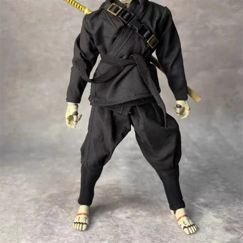 1/12 Male Soldier Clothing Accessories Japanese Samurai Ninja Suit Top Vest Pants Model Fit 6'' Action Figure Body In Stock