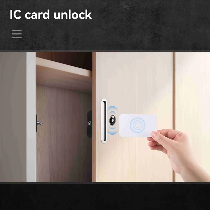 AS95-Tuya Bluetooth Smart Lock NFC IC Card Unlocking App Remote Control Forbedside Cabinet Cabinet Door Drawer