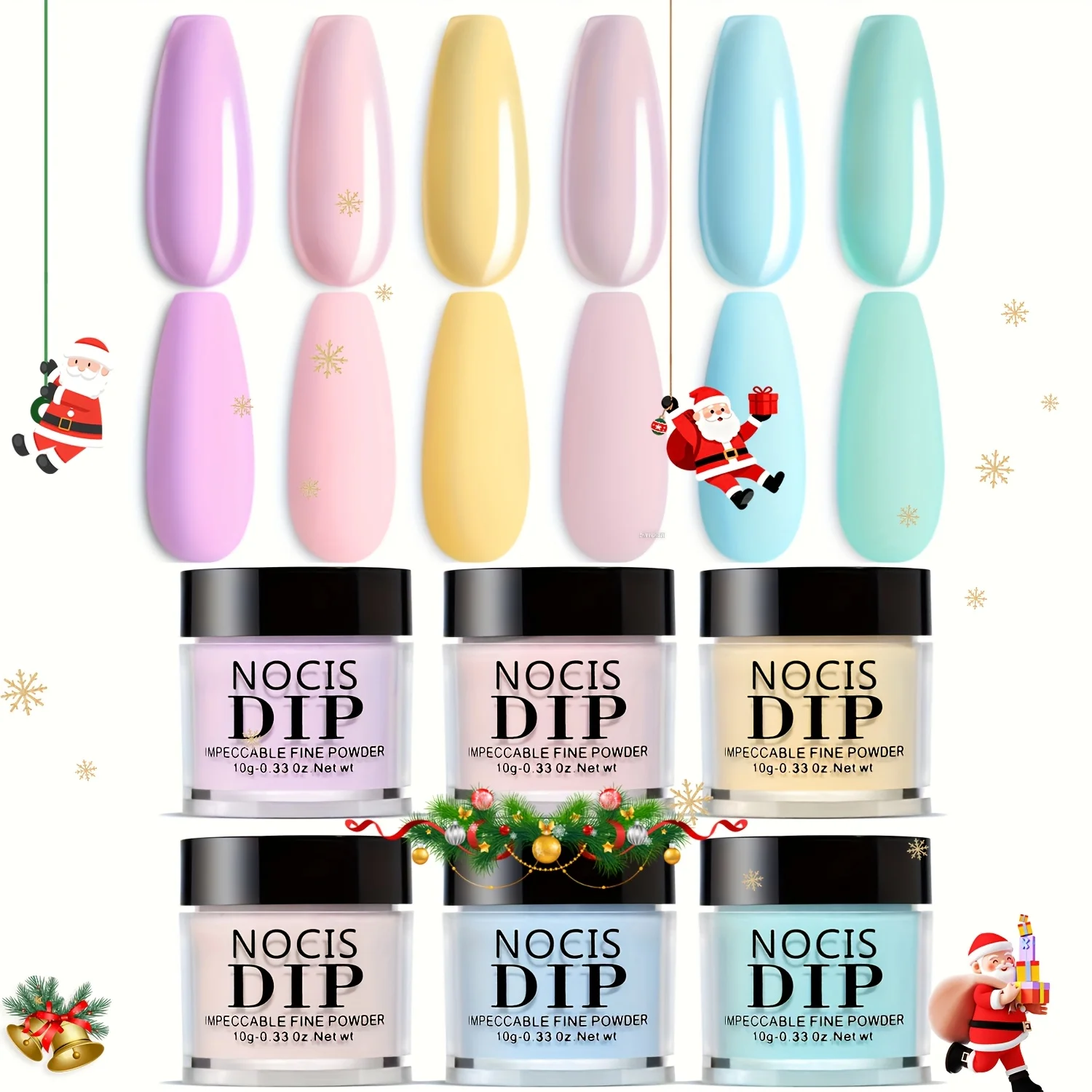 6 Colors Dip Powder…