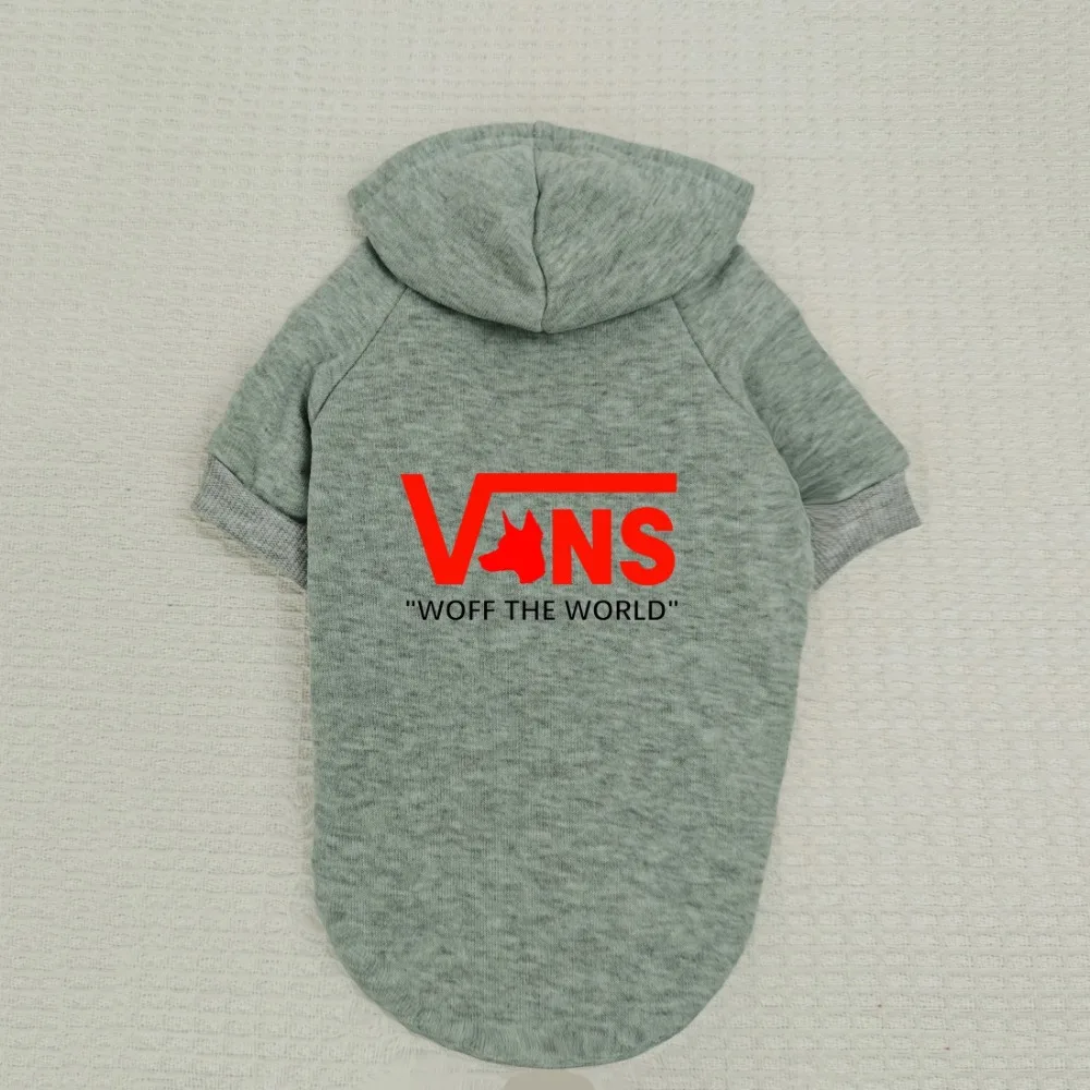 Cooler Haustier-Hoodie V-Inspiriertes Hundekopf-Logo Warmer Fleece Welpen-Sweatshirt Kapuzenpullover