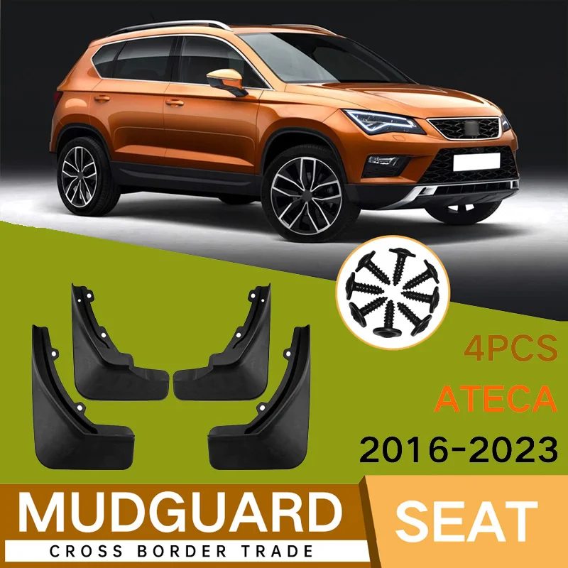 

4Pcs For SEAT Ateca 2016-2023 2017 2018 2019 2020 2021 2022 Car Tires Fenders Waterproof Mudguards PP Plastic Accessories