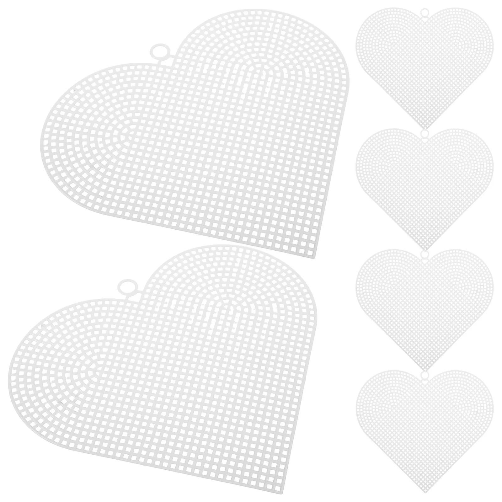 6 Pcs Plastic Canvas Accessories Embroidery Craft Mesh Blank Needlework Crochet Hook Supplies