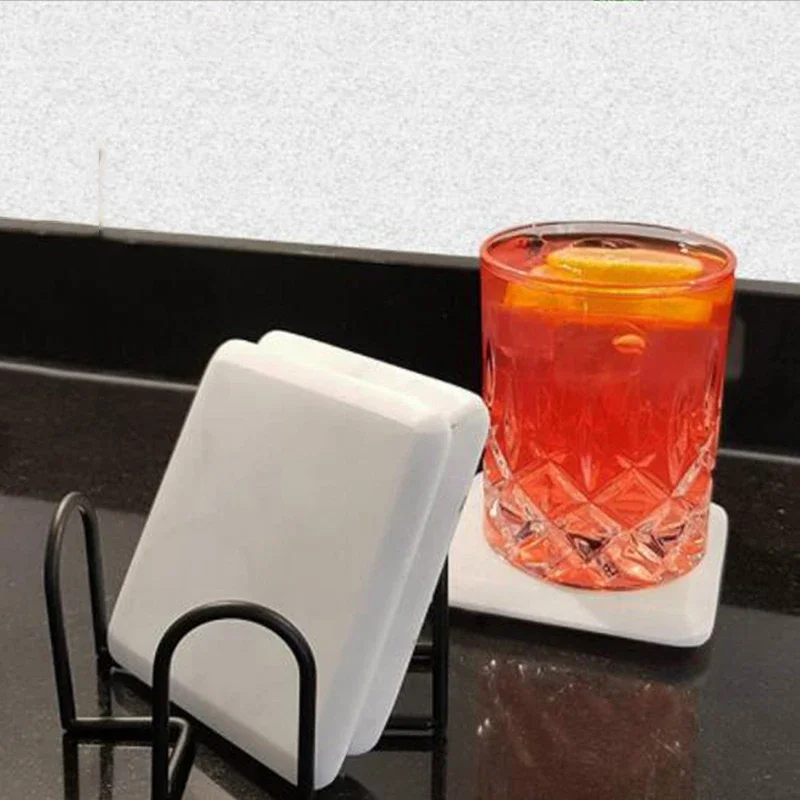 Coaster Holder Mat Storage Rack Silicone Table Mat Holder Tea Coffee Mug Placemat Storage Organizer Table Kitchen Accessories