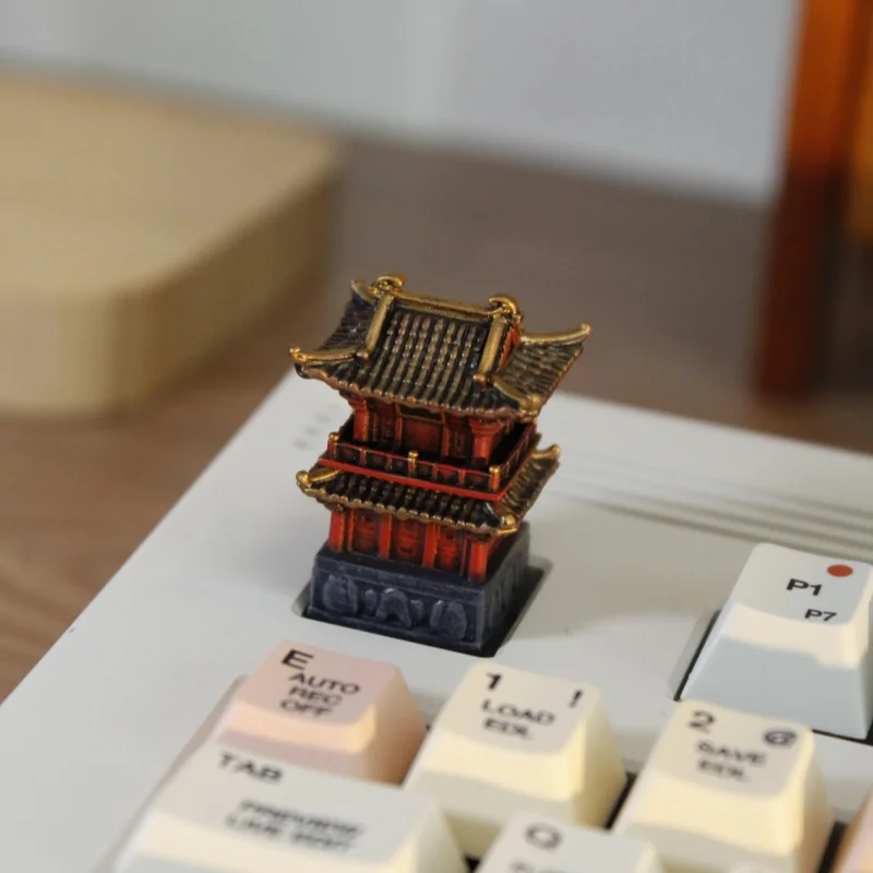 PC Gaming Gift 3D Printed Resin Custom Artisan Keycap Black Myth: Wukong - God of Wealth Temple Mechanical Keyboard Point Keycap