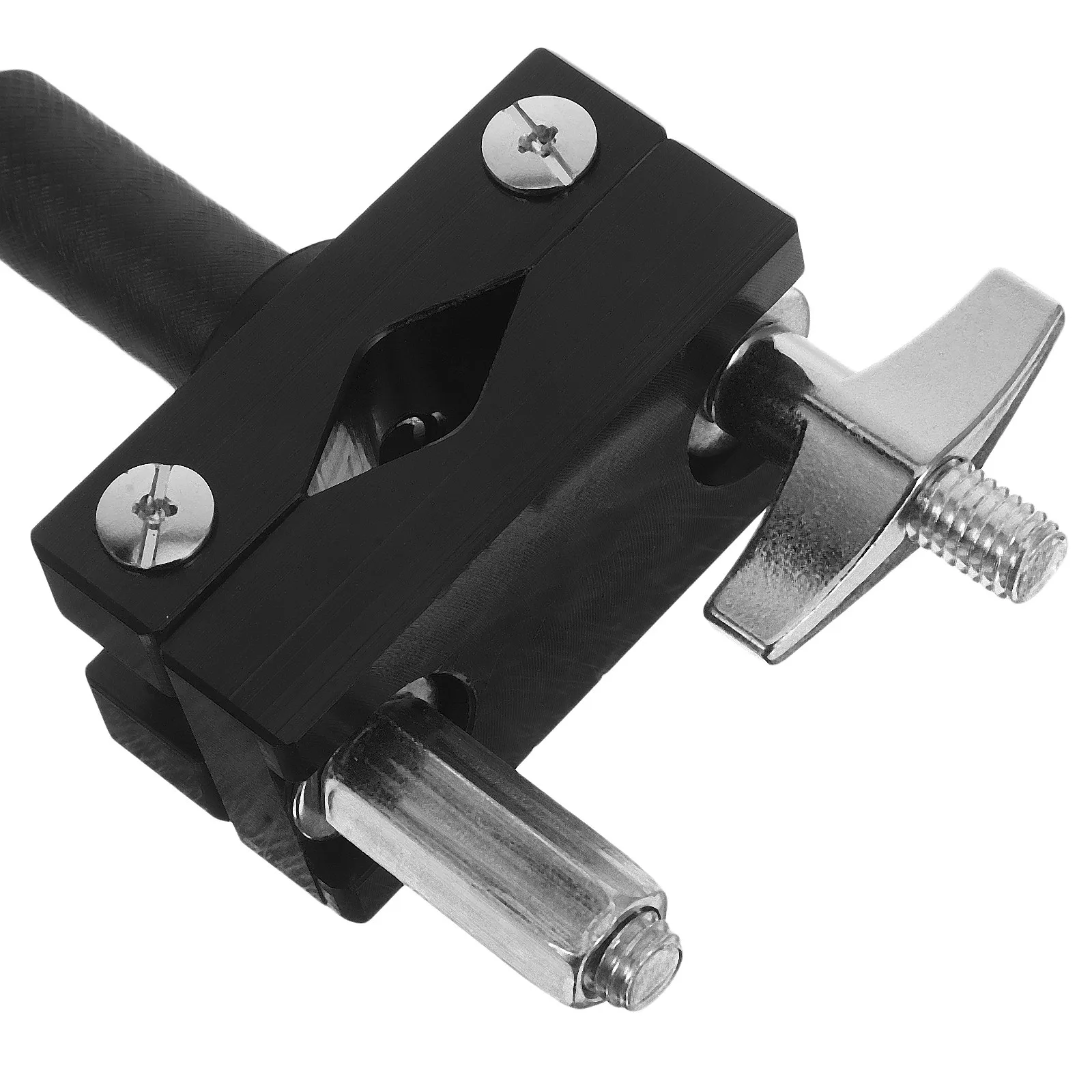 Drum Rim Microphone Clamp Black Nylon Clamp Adjustable Secure Mic Holder for Kick Snare Bass Drum Mount Accessories