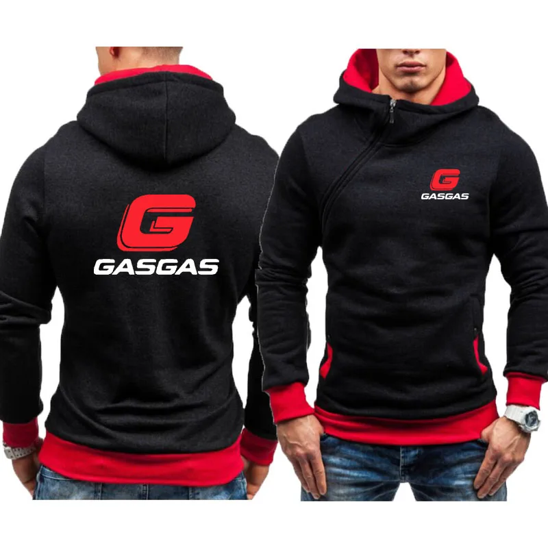 Motorcycle gasgas printing 2024 men's hoodie trend sports zipper pullover Outdoor fashion leisure Plus size tracksuit hoodie top