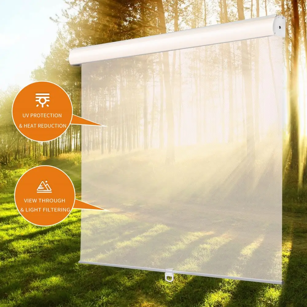 Persilux Shs Roller Window Blinds Cordless Light Filtering Window Treatments UV Protection 1% 3% 5% Openess Fric