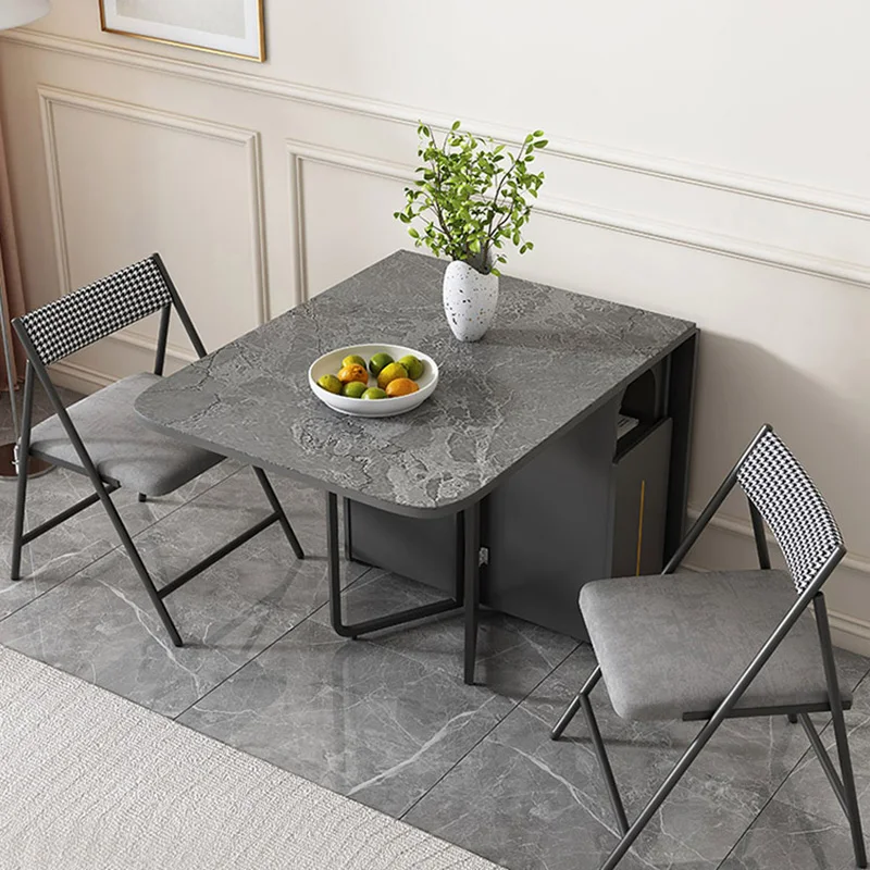 Sticker Modern Dining Table Extendable Waterproof Luxury Folding Dining Table Camping Living Room Mesas De Jantar Accessories