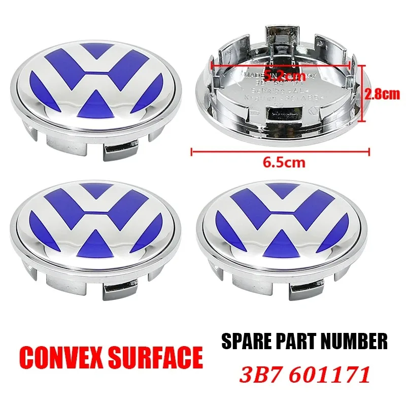 4pcs VW Wheel Center Hub Caps 56mm 65mm 66m 70mm 76mm wheel cover For VW Golf 4 5 6 7 Passat B5 B6 B7 Polo Touran CC accessories view 6