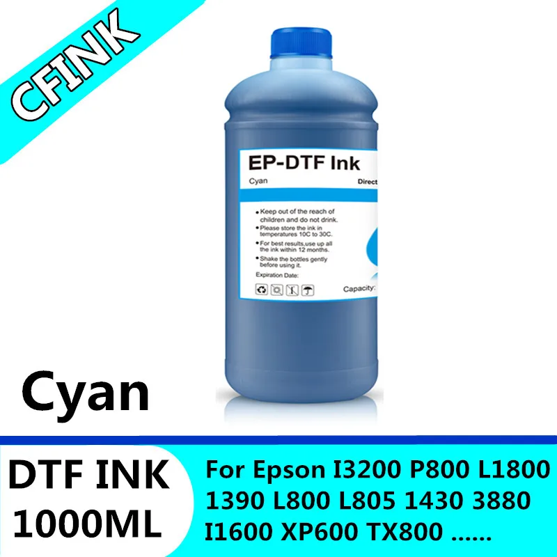 Imagem -04 - Direto para Transferir Tinta de Filme Adequado para Epson Print Head I3200 Xp600 Tx800 L1800 1390 L805 Todos os Dtf Ink Printing 1000ml