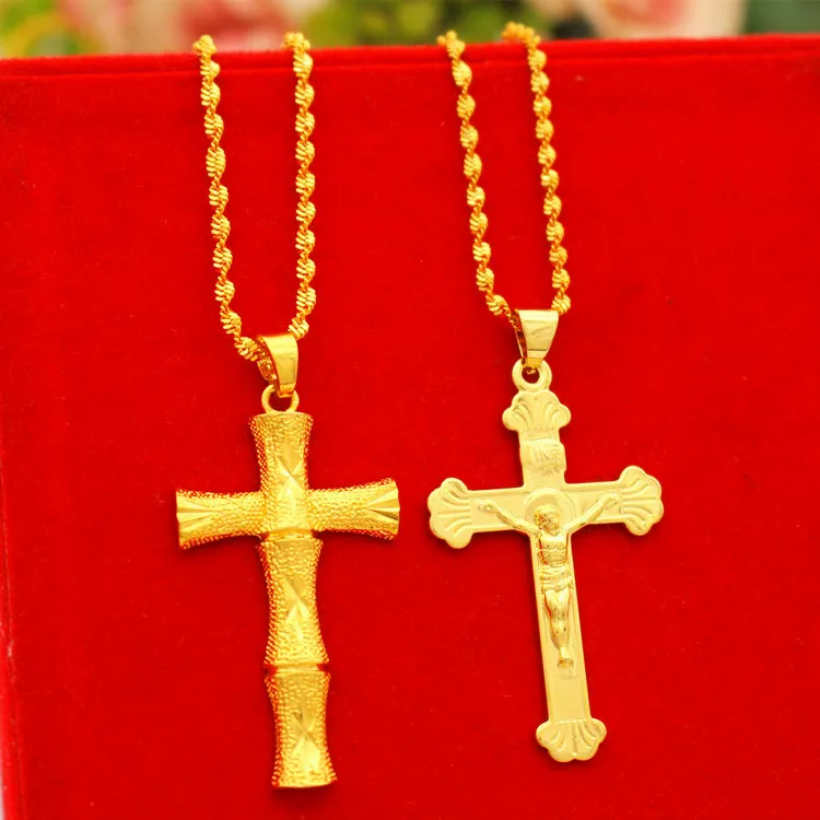 Valuable Pendant Women's 24K Gold AU999 - 24K Gold Cross Pendant, Pure Gold Classic, Collection & Heritage Item