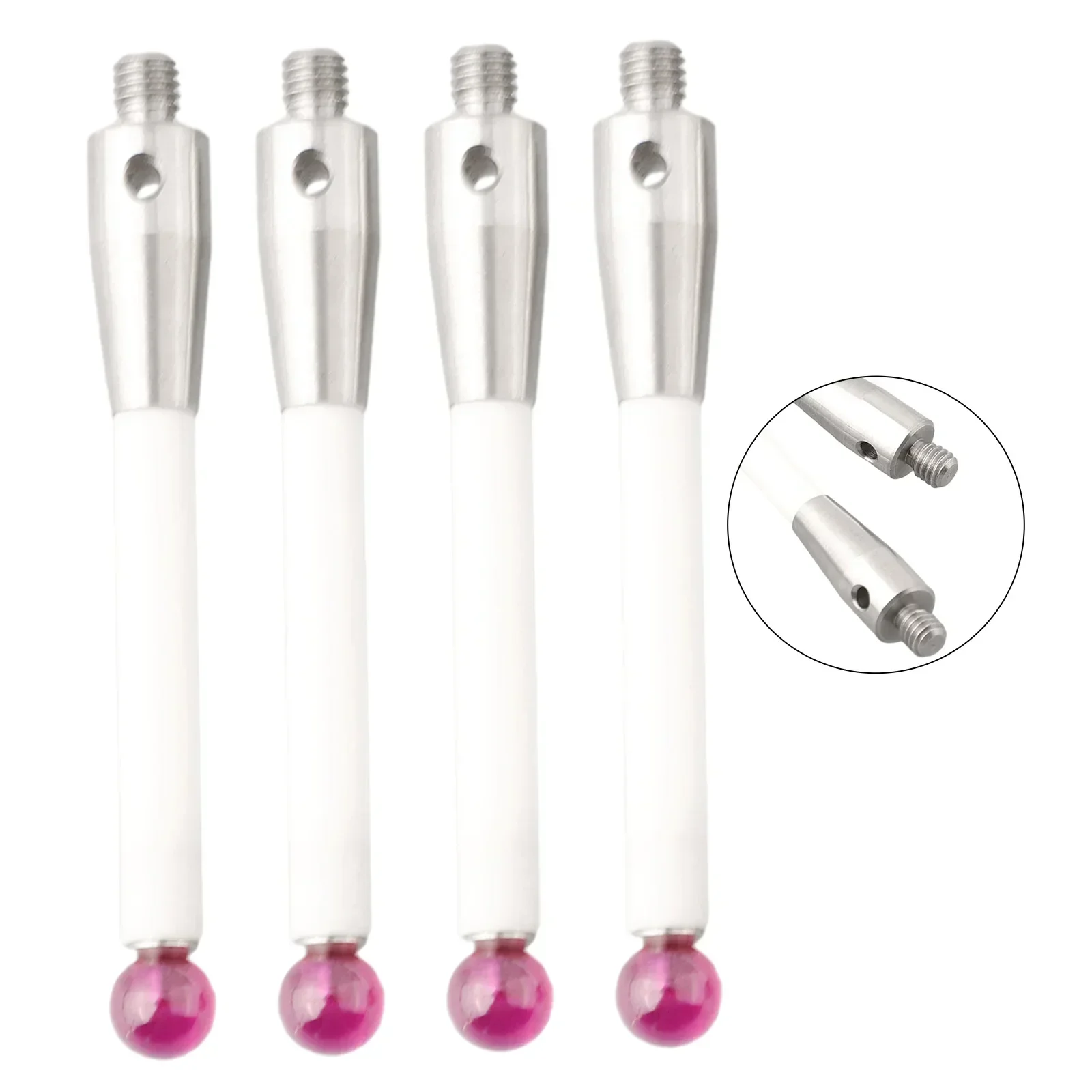 4pcs CMM Probe Stylus 6mm Ball Tip CMM Contact Probe Ceramic Shaft Probe Testing Accessories For Renishaw A-5000-3709