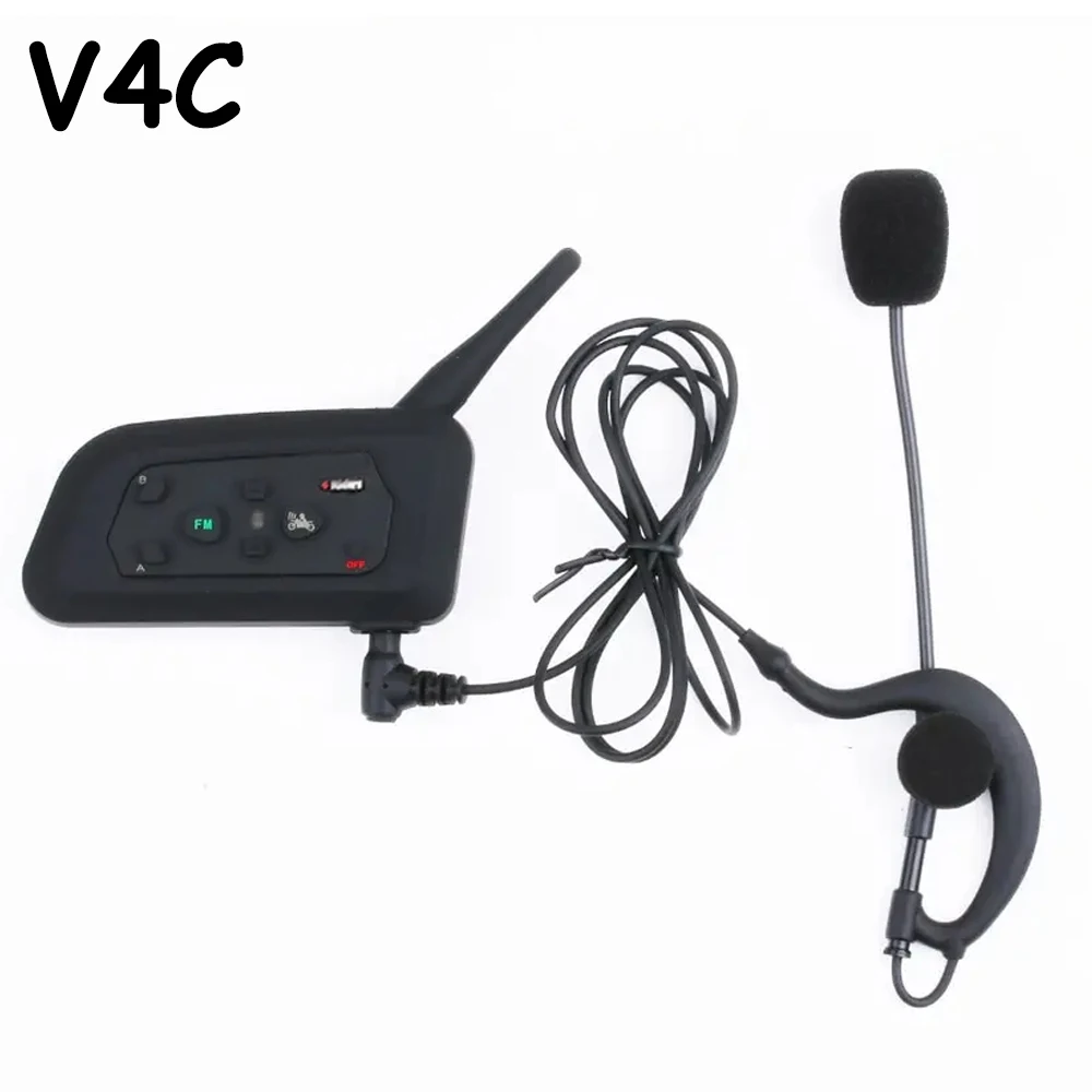 V4C PRO Full Duplex Bluetooth Headphone Soccer Conference Interphone 4 Users Football Referee 1200M Intercom Headset