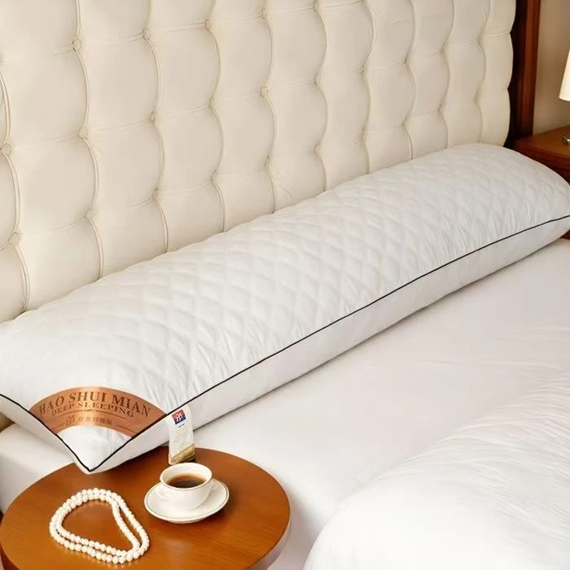 

Белая подушка-валик для дома с мягким наполнителем, 48x100/48x120/48x150/48x180, удлиненная подушка для тела, стеганая подушка для сна