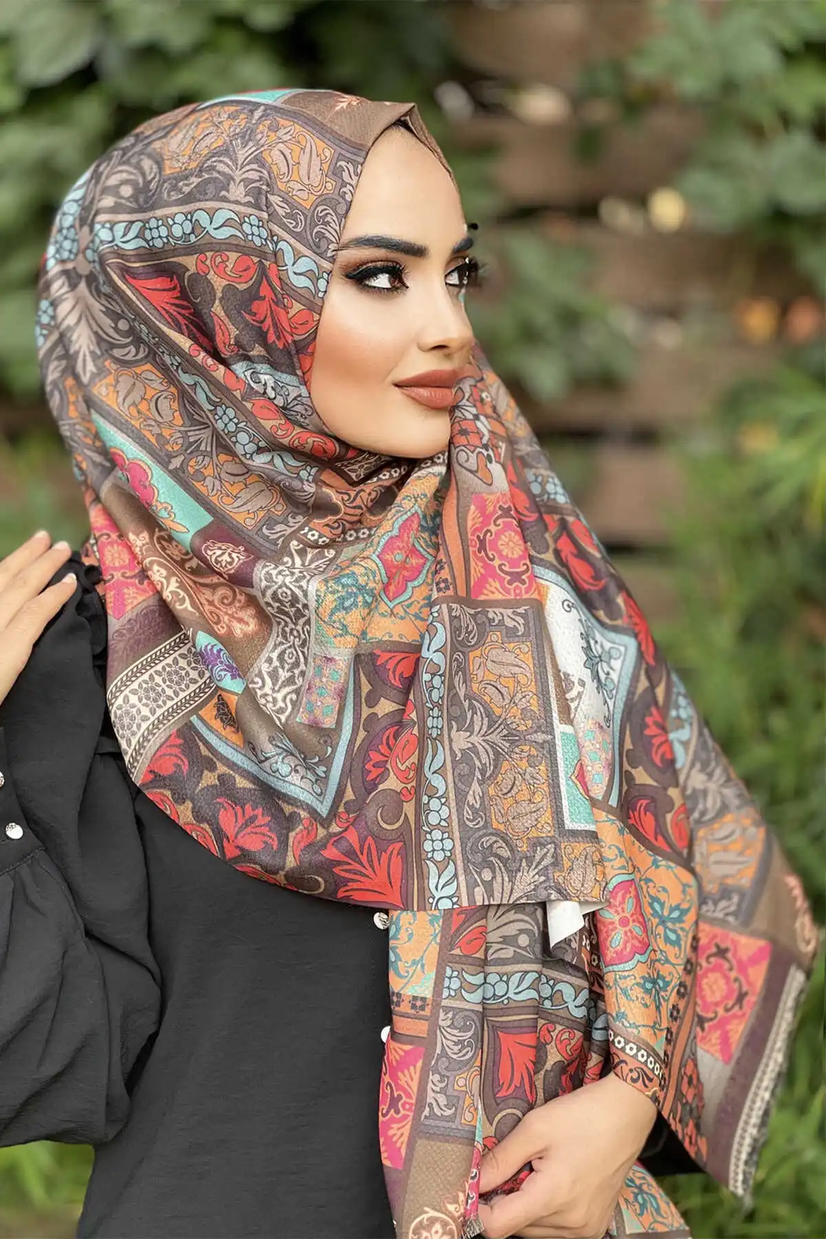 Women's Cotton Print Shawl Scarf Modern Islamic Muslim Women 'S Head Scarf Hijab for Women Islamic Hijab scarf Turbans Bayan