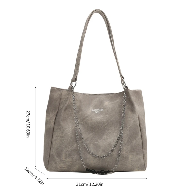 E74B Bolso cadena tendencia con bolso hombro con compartimento capacidad para mujer y niña