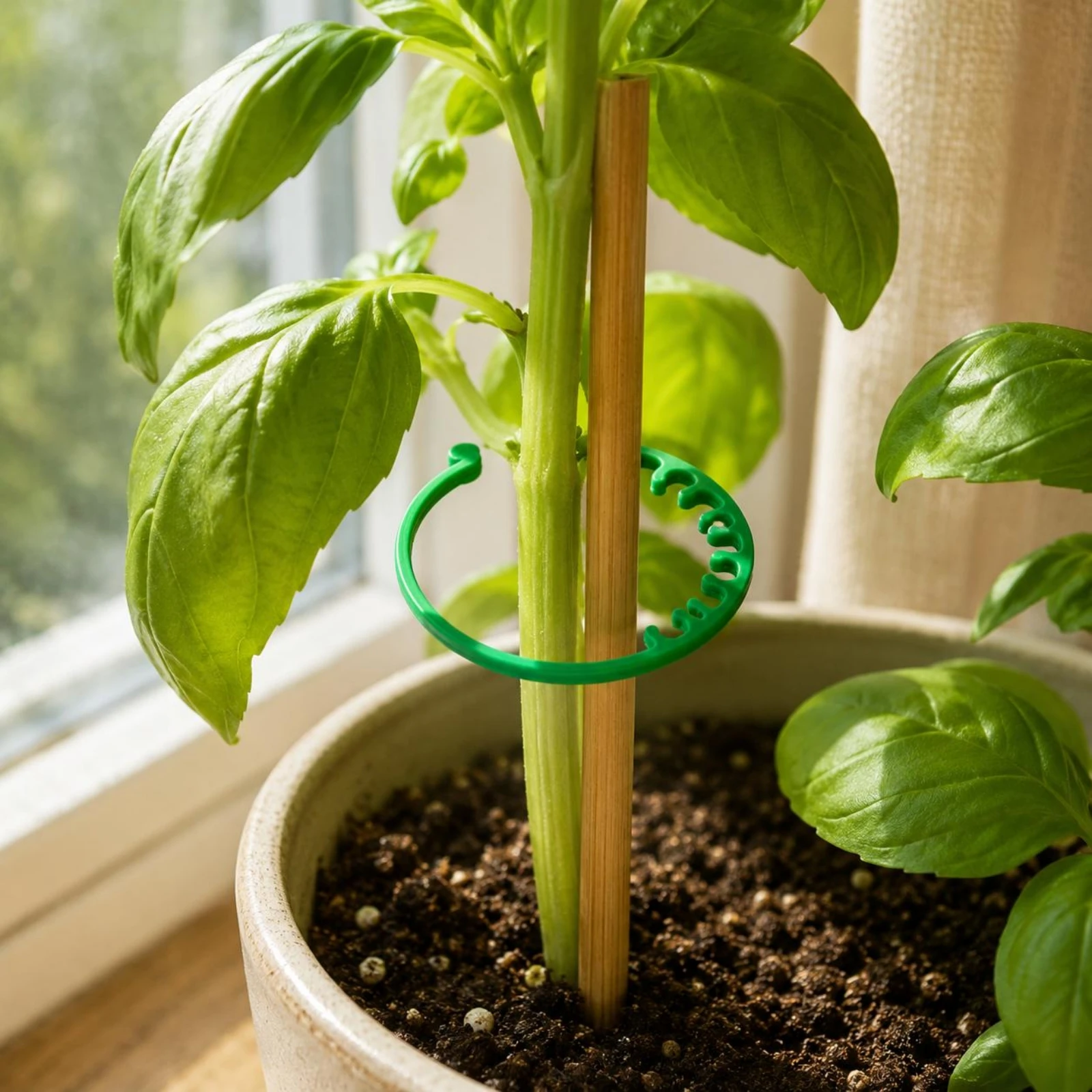 20 Pieces Plant Stem Support Clip Grip Notches Folding Loop Plant Clip Rounded Space-Saving