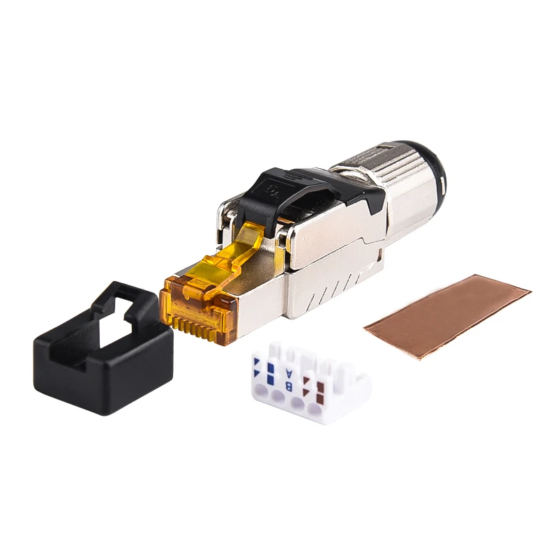 Linkwylan Original Patented Design RJ45 Cat8 Field Termination Plug Shielded Toolless Cat7 6A Hifi Fast Installation Connector