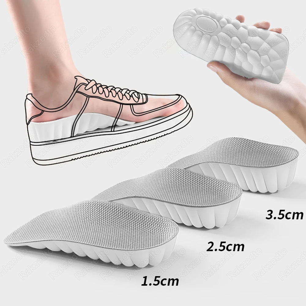 

EVA Memory Foam Insoles Height Increase for Man Woman Shoes Heel Lift Inserts for Sneakers Comfort Sole With Arch Support Insole