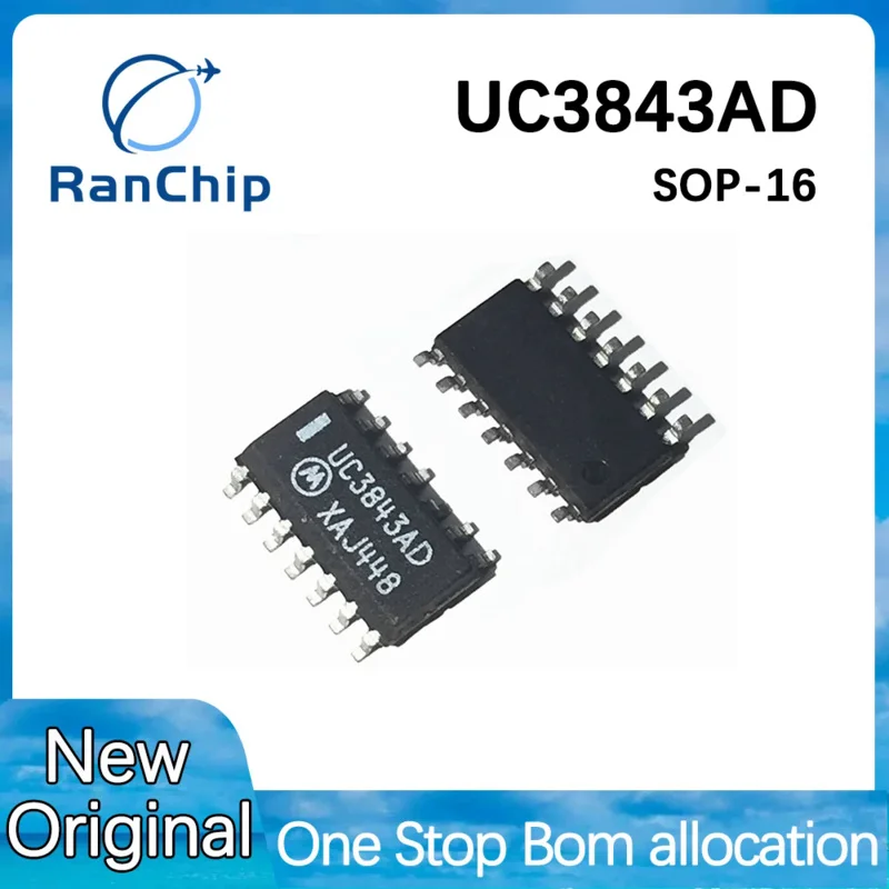 5PCS/LOT NEW original UC3843 UC3843AD UC3843D ADR2G ADG BDG ADR   SOP16 spot new high-performance current mode controller, inve