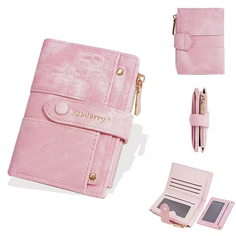 Baellerry New Fashion Women Short Wallets Zipper Coin Bags Top Quality Female Purse Coin Pocket Women's Detachable Card Clip - Image 7