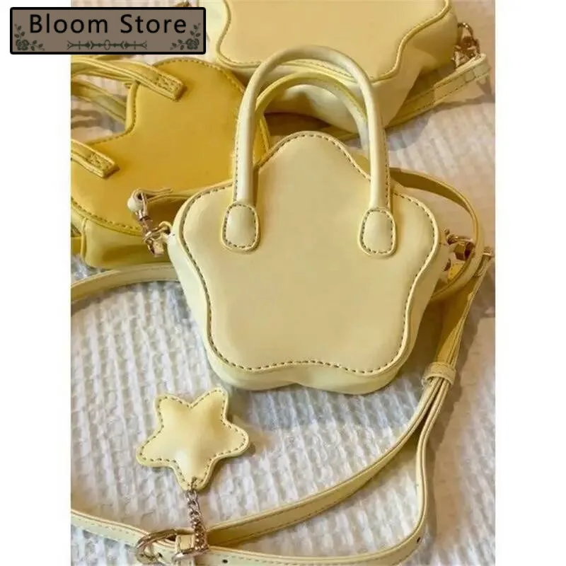 

Bloom Haruku Yellow Messenger Women Hot Girls Star Handle Chic Casual Crossbody Bags Ladies Sweet Cute Y2k Hand Bag Mini