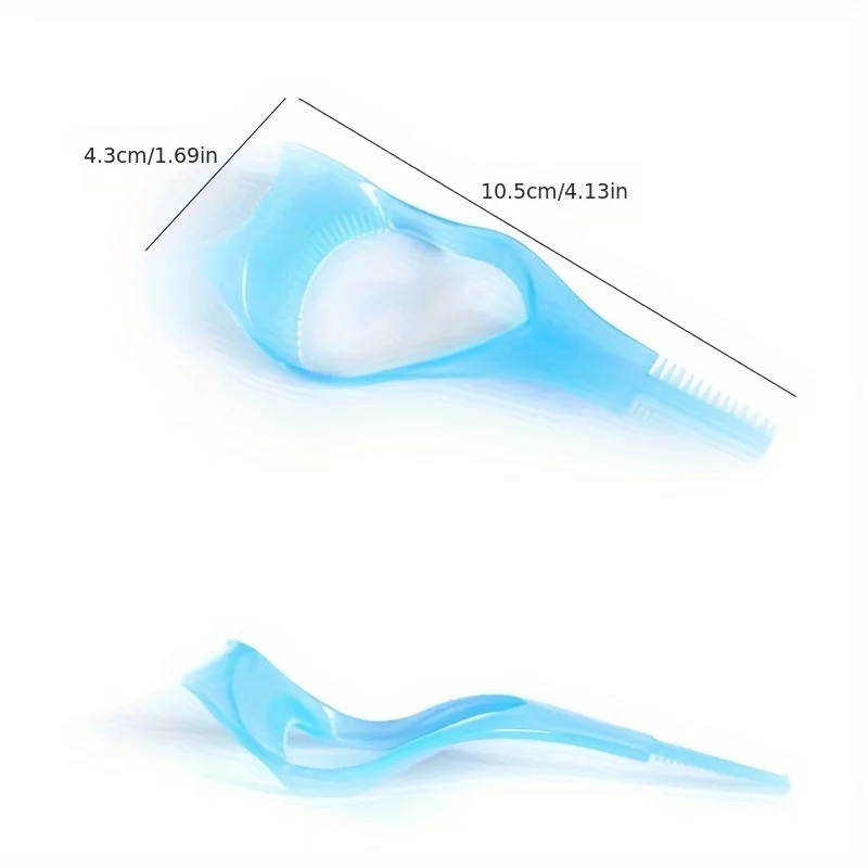 3-in-1-Augenschutz in Schwarz, mit Pinsel, Lockenwickler und Schild – integriertes Mascara-Werkzeug, ergonomischer Griff und Basis