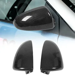Exterior Rear View Mirror Housing Carbon Fiber Style Door Side Mirror Covering Cap Replacement for Smart Fortwo W451 2009‑2015