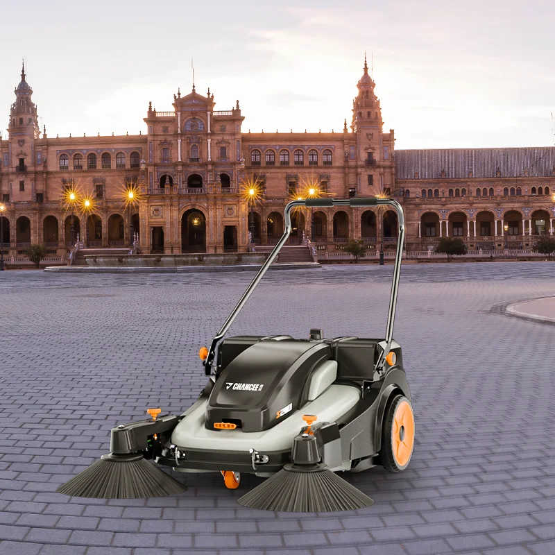 

Home Use Walk-Behind Road Sweeper Triangle Pavement Cleaning Machine For Cleaning Floor
