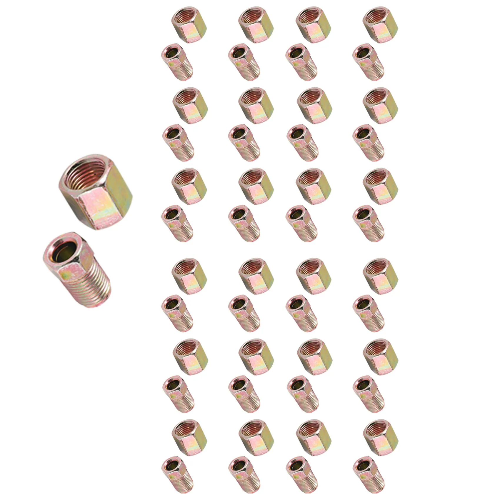 50 Stück Stecker/Buchse End anschluss Brems rohrs ch rauben muttern m10 x 1mm 3/16 Zoll od Kupfer Brems rohre Leitungs rohr verschraubungen metrisch