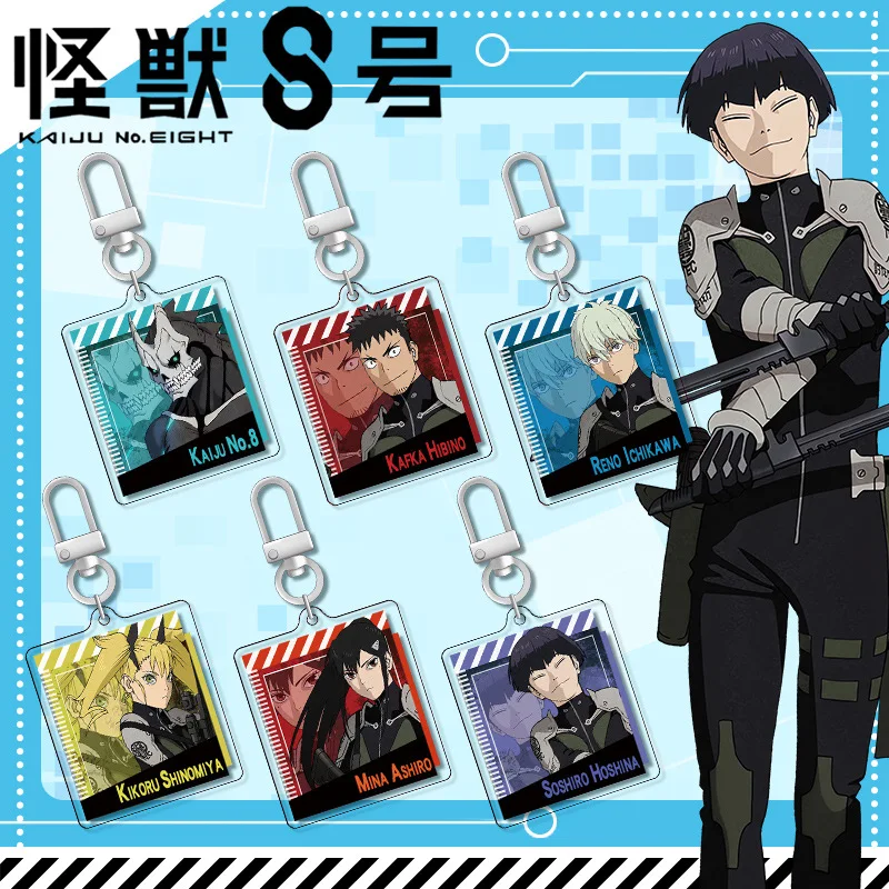 Productos Periféricos Kaiju No. 8 colgante acrílico Hibino Kafuka Shinomiya Kikoru Narumi Gen Hoshina SōShirō bolsa encanto regalos para seguidores