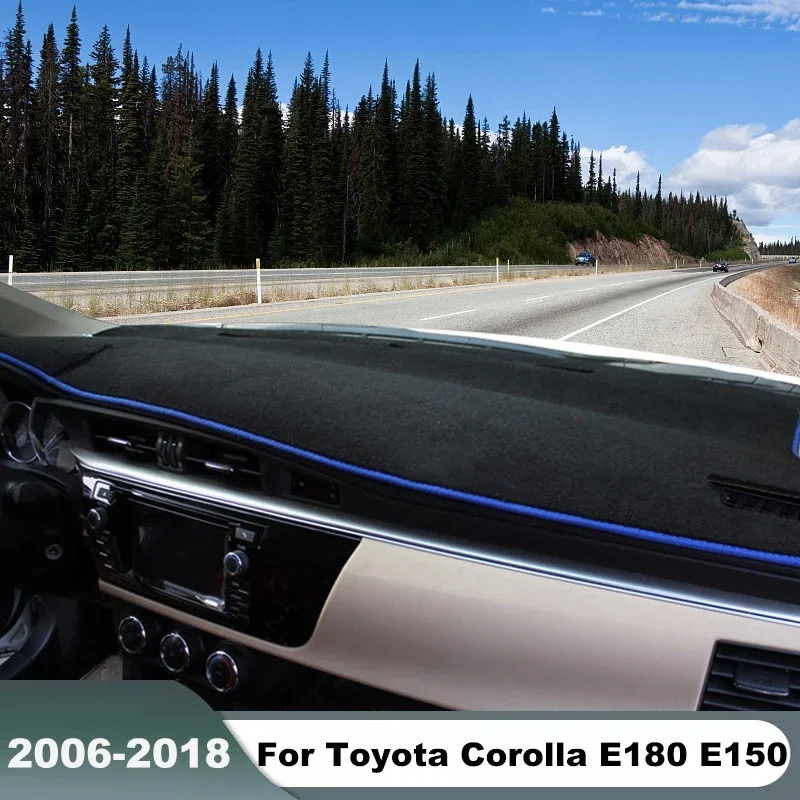 

Для Toyota Corolla E180 E150 2006-2017 2018, чехол для приборной панели автомобиля, коврик от солнца, коврик для приборной панели, защитные ковры, аксессуары