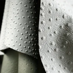 Origin Nordic White Particle Three-dimensional Texture Thick Fabric Artificial Leather PU Outerwear Bag Clothing Designer Fabric