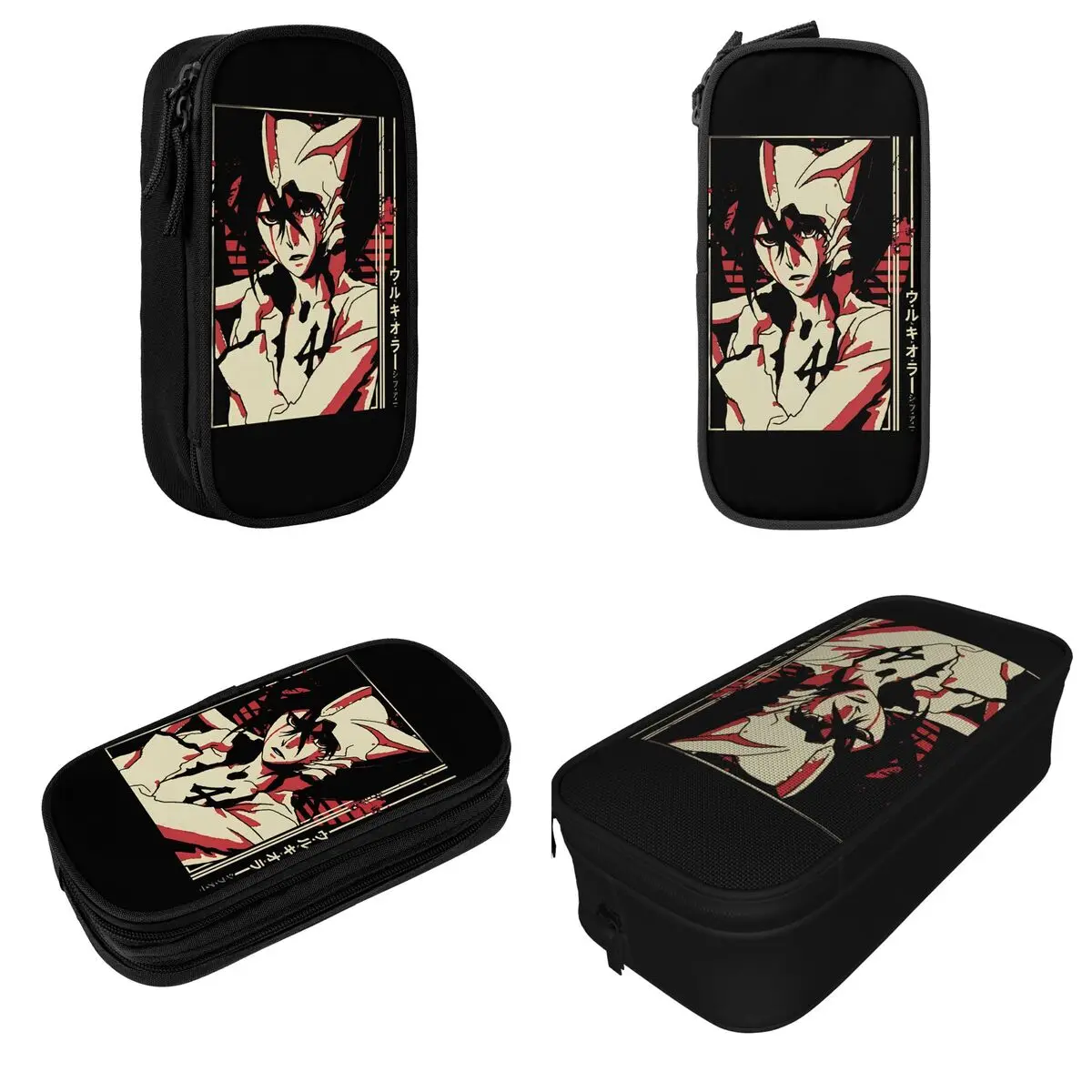 Death-Note Ulquiorra Cifer Aizen's Arrancar Army Pencil Cases Lovely Pen Holder Bags Large Storage Supplies Zipper Pencil Box