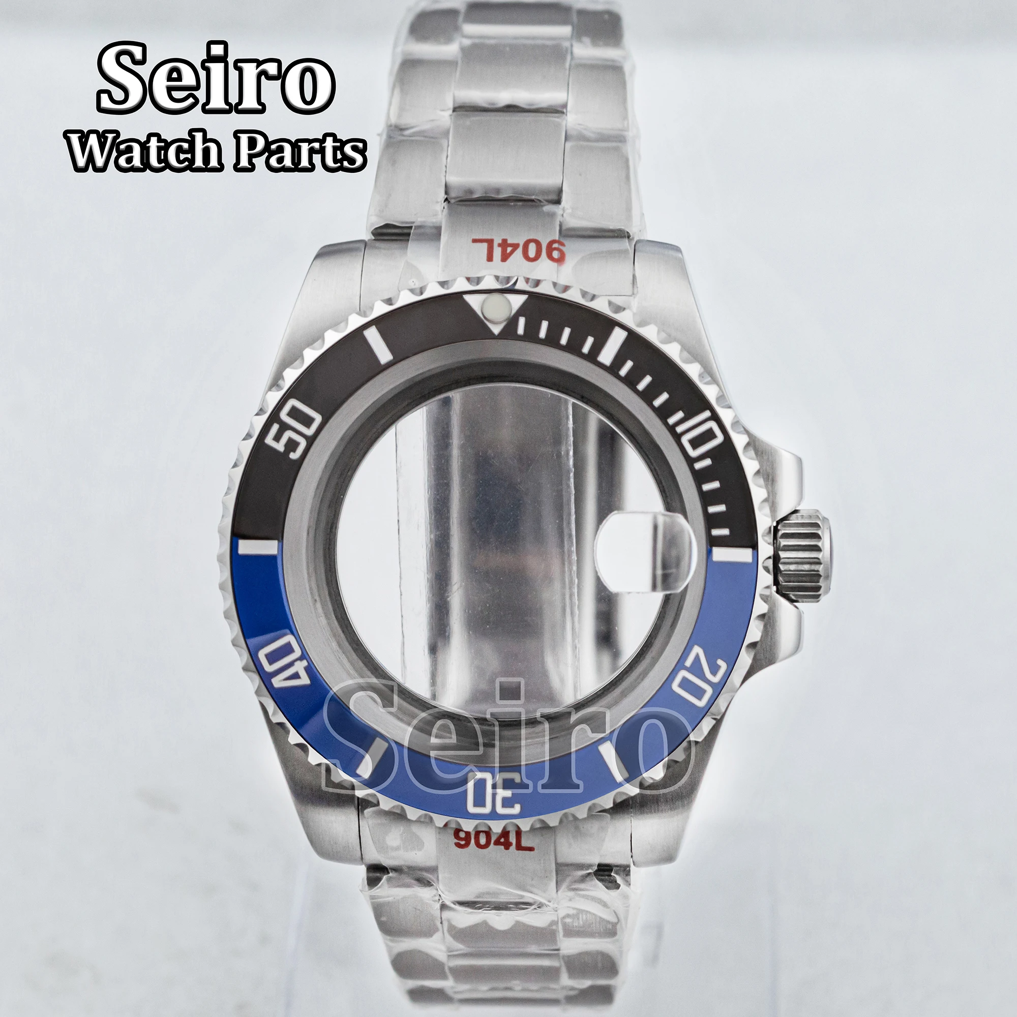 

NH35 Men Watch Case 40mm Green/Black/Blue Ceramic Bezel Sapphire Glass Waterproof for SUB GMT Case NH34 NH35 NH36 movement Case