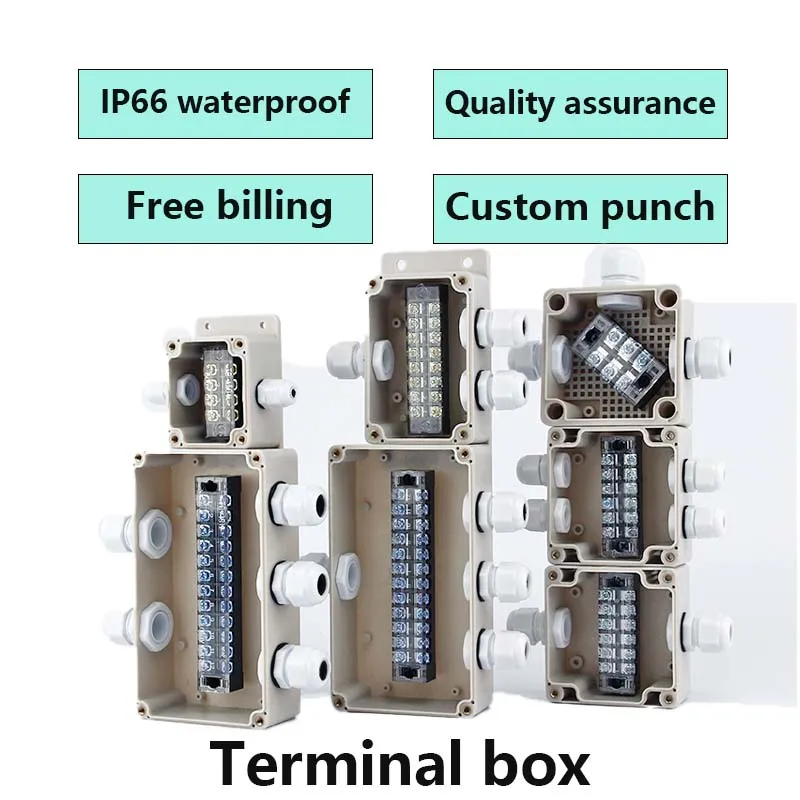 

Outdoor Plastic Distribution Enclosure Case Durable Terminal Junction Box IP66 Waterproof Electric Box Cable Branch Box