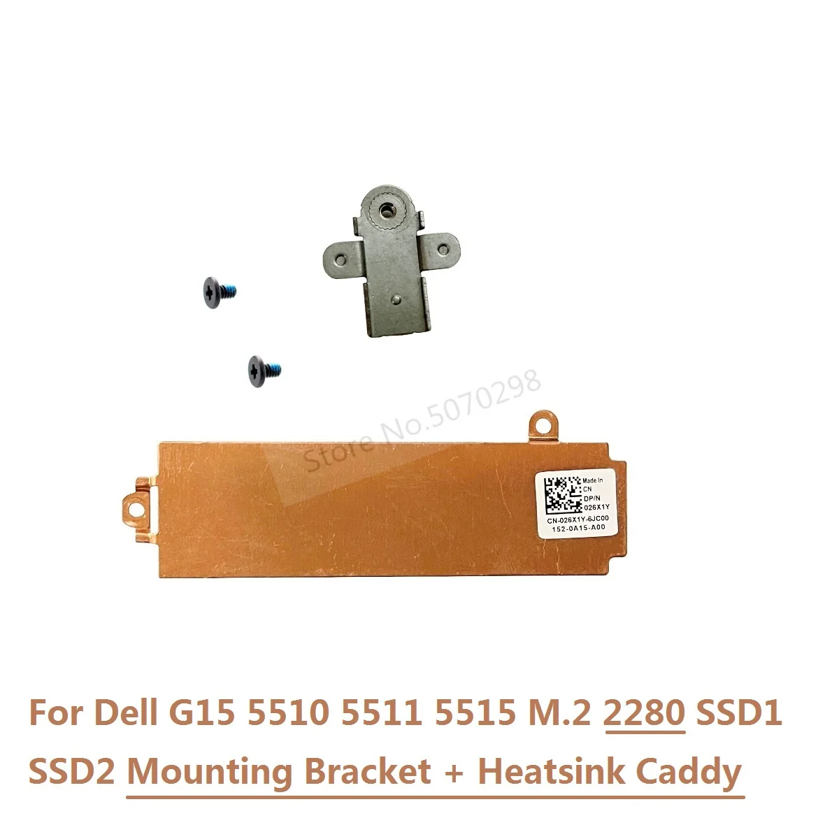 M.2 SSD 2280 Solid State Drive Mounting Bracket Heatsink Caddy Cover X8MY9 26X1Y for Dell G15 5510 5511 5515 2021 Gaming Laptops