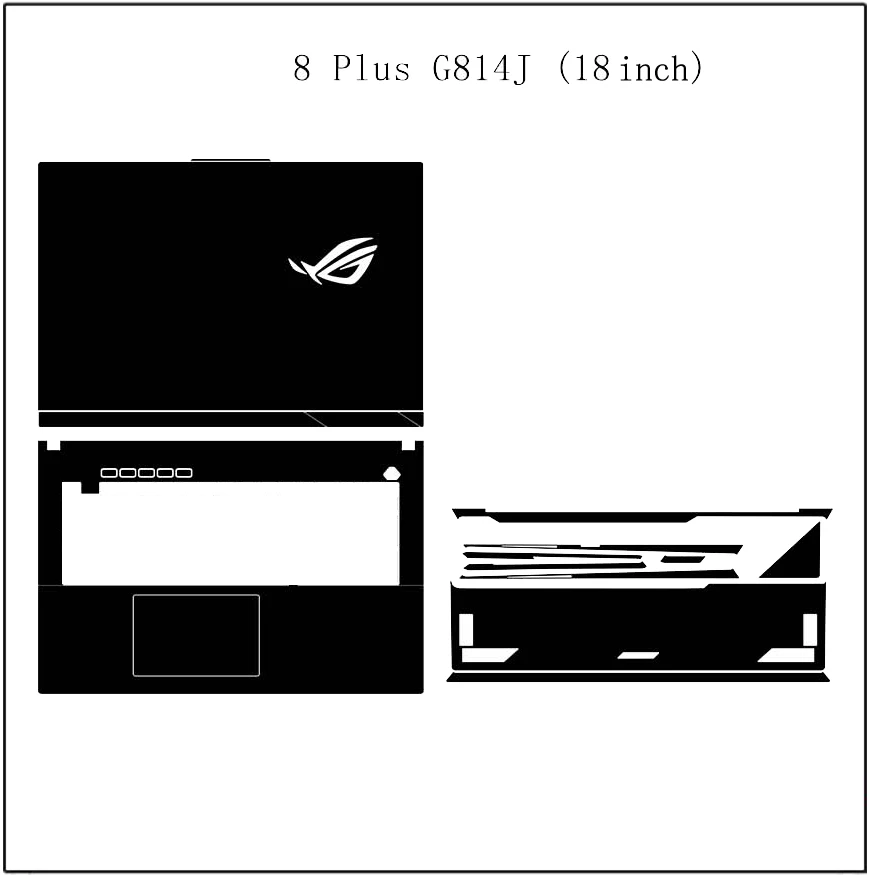 ملصقات جلدية للكمبيوتر المحمول من الجلد لـ ASUS ، ROG Strix ، SCAR 8 Plus ، G814 ، G814JVR ، 18 بوصة ، ألياف الكربون ، حماية من الفينيل