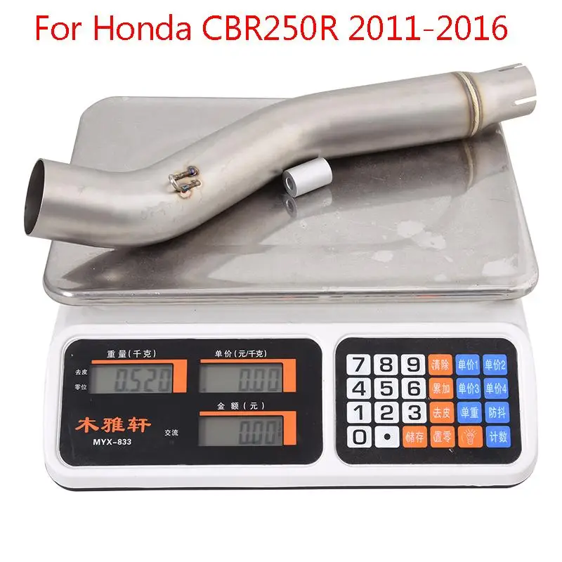 

Slip On For Honda CBR250R 2011-2016 Motorcycle Exhaust System Mid Link Pipe 51mm Muffler Stainless Steel Silencer Tips