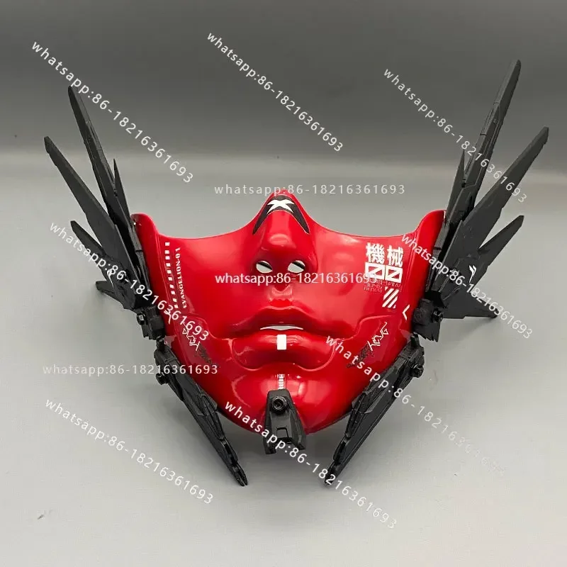 2006GOOD Punk Half Face Mask Technology Functional Mask Creative Prop Red Mechanical Sense