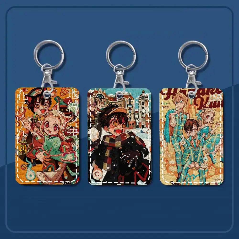 

Anime Toilet B-Bound H-Hanako Kun Card Case Keychain Access Card Bag Key Tag Ring Leather Card Holder Key Ring Access